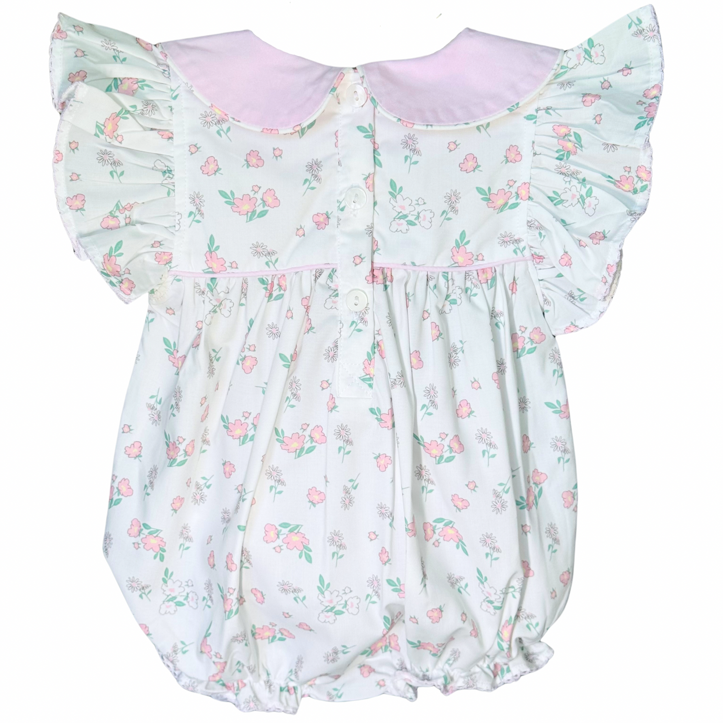 Pink, White & Green Floral Bubble