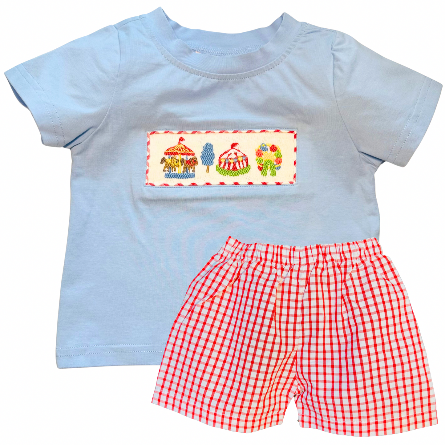 Smocked Carnival T-shirt/Short Set