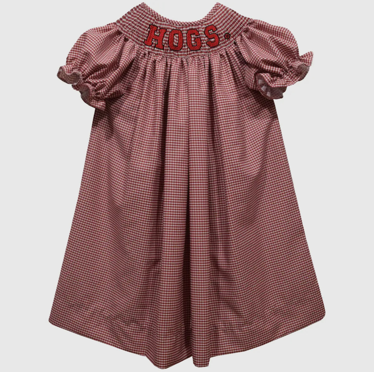 Arkansas Razorbacks Smocked Gingham Dress