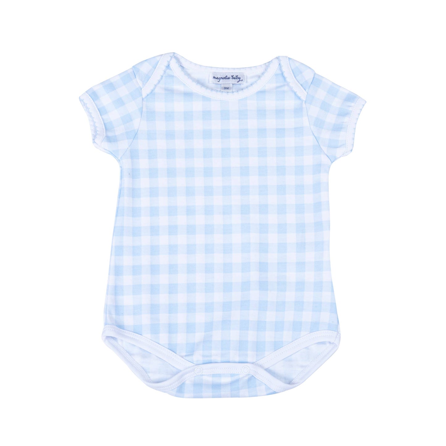 Baby Checks S/S Lap Bodysuit - Blue