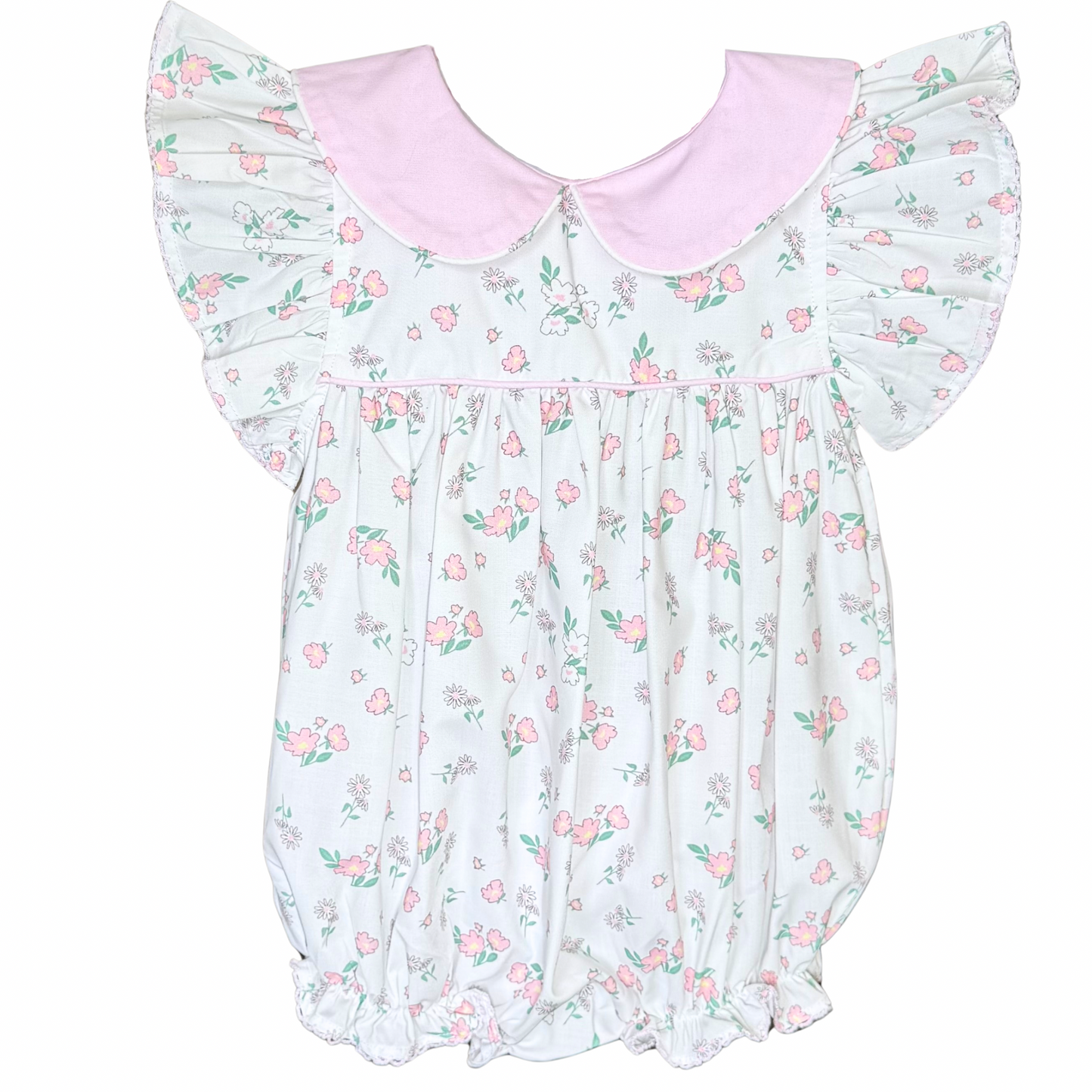 Pink, White & Green Floral Bubble