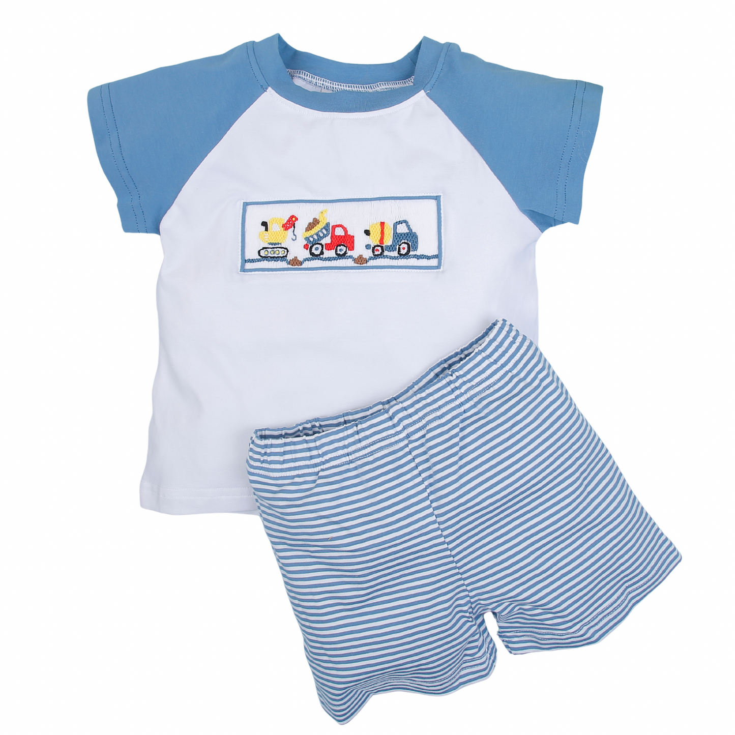 Smocked Construction Short/T-shirt Set