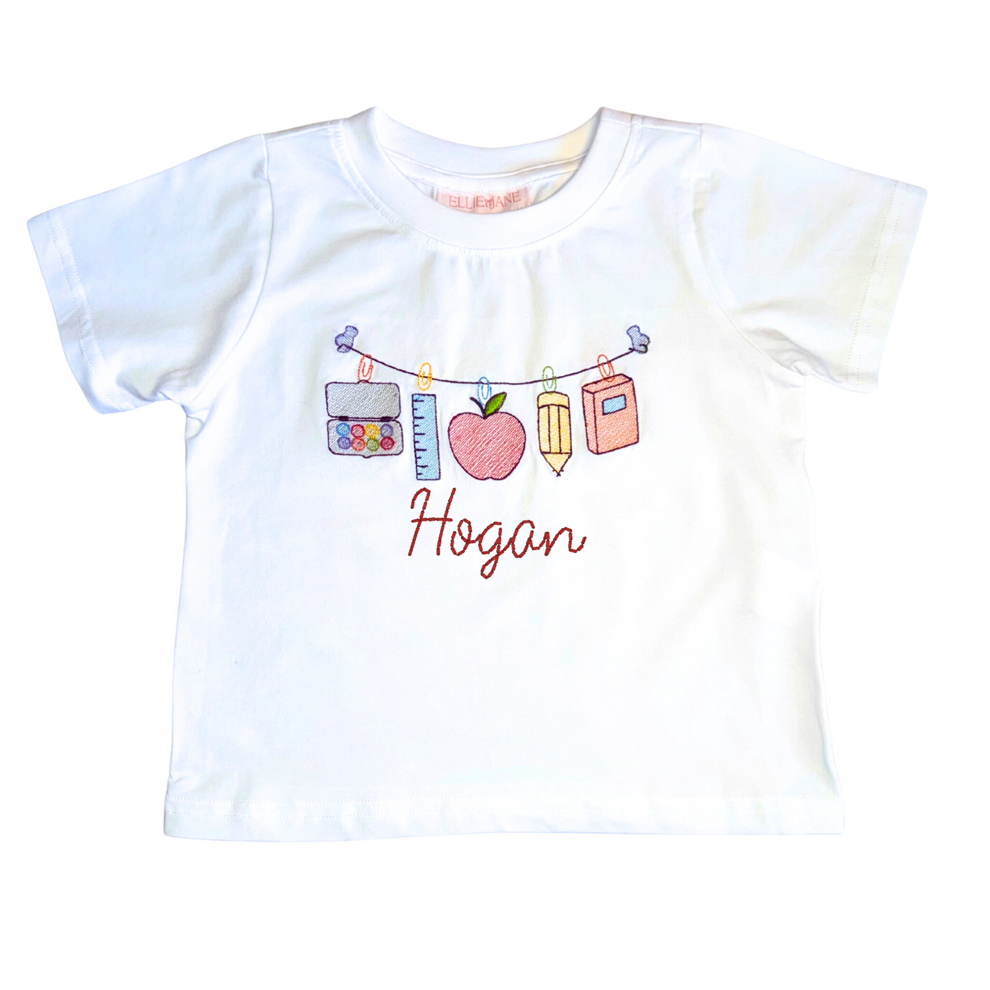 Embroidered Back to School T-shirt/Short