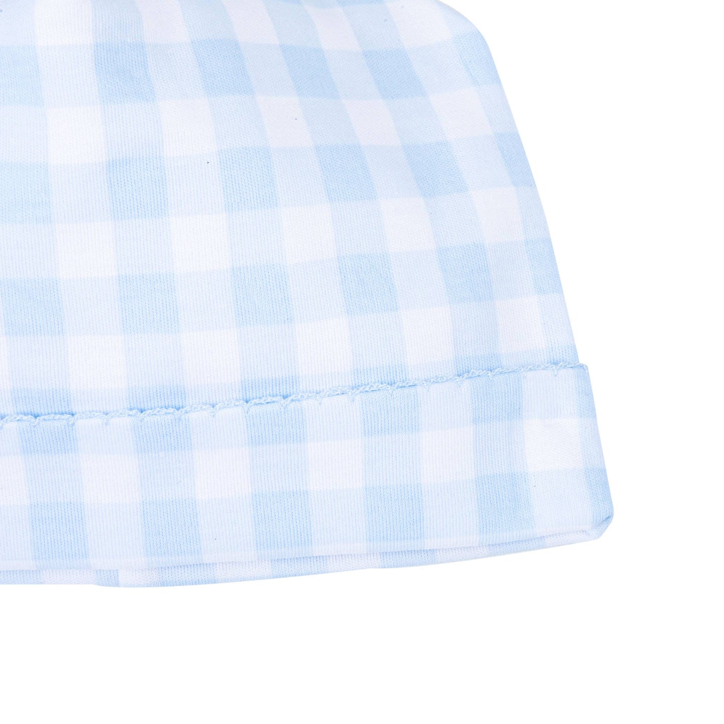 Baby Checks Hat - Blue