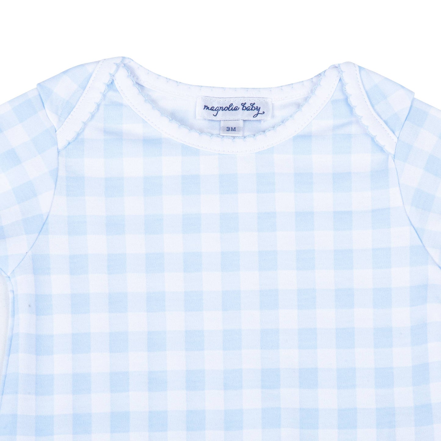 Baby Checks Light Blue Bodysuit
