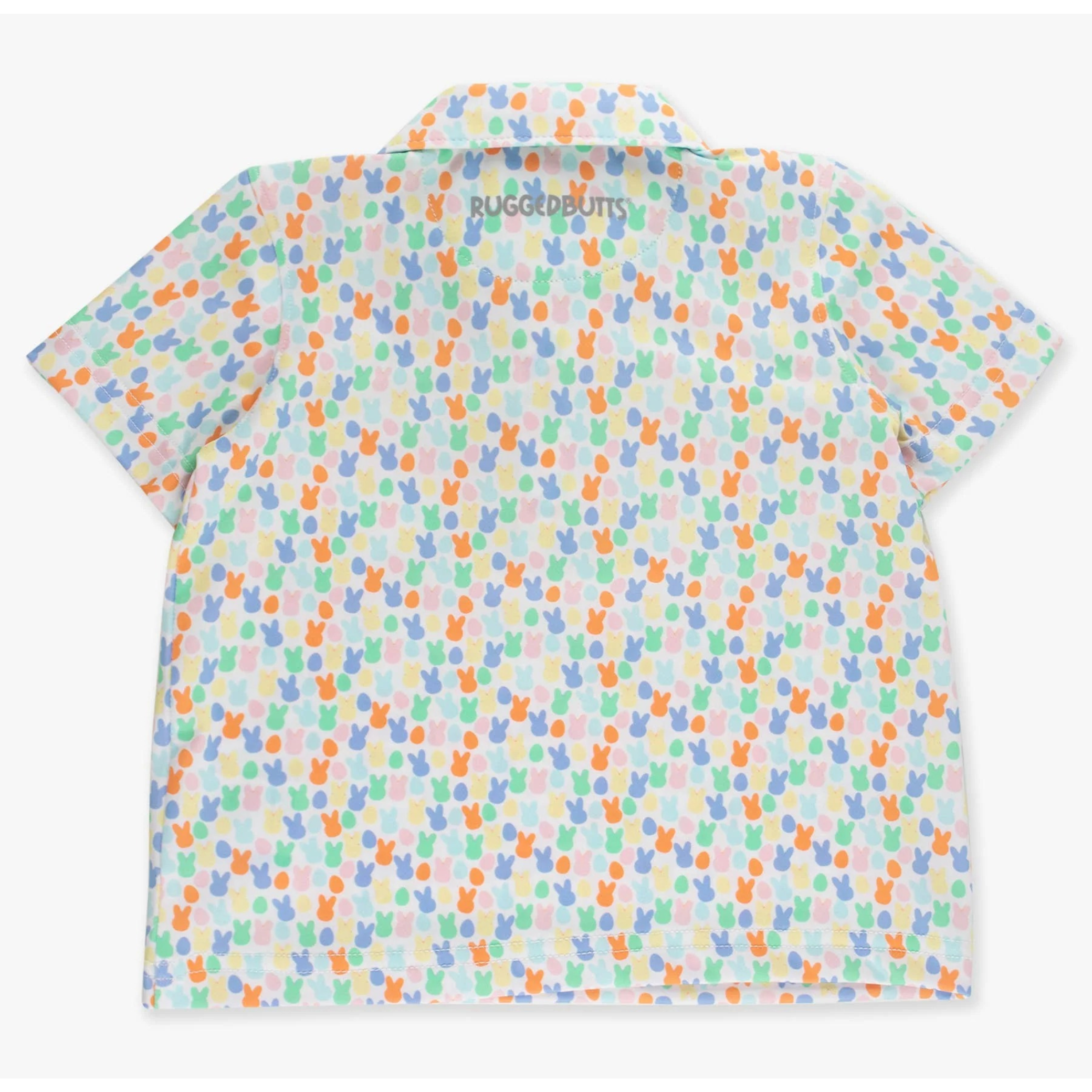 Hoppy Eggs Knit Short Sleeve Performance Polo