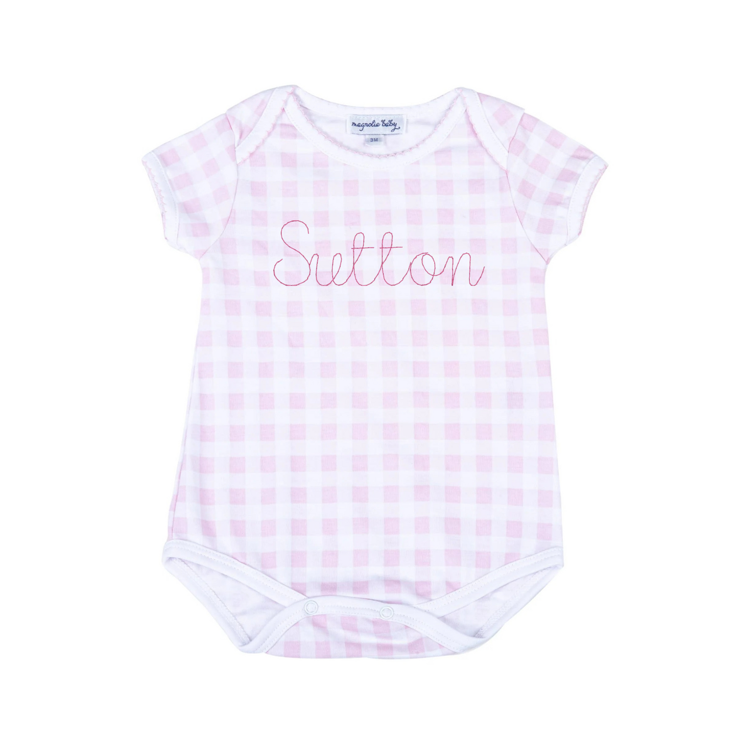 Baby Checks Pink Bodysuit