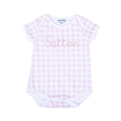 Baby Checks Pink Bodysuit