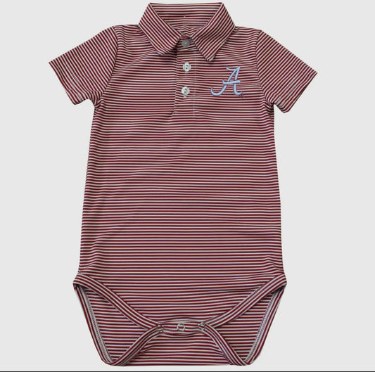 Alabama Embroidered Knit Polo Onesie