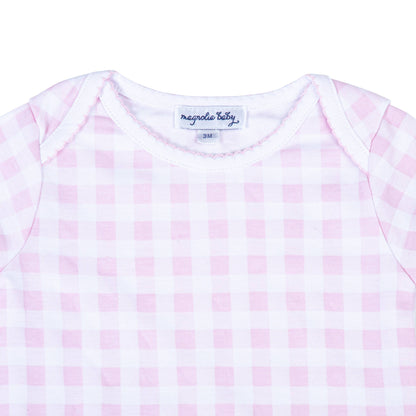 Baby Checks S/S Lap Bodysuit - Pink