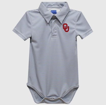 Oklahoma Embroidered Knit Polo Onesie