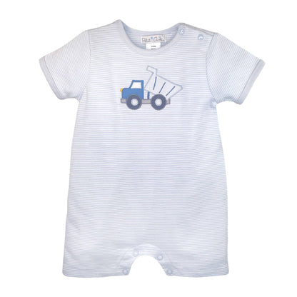Dump Truck Applique Knit Romper