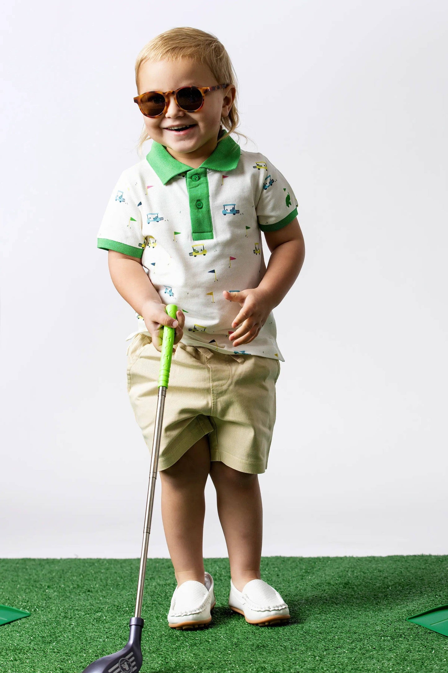Kids Organic Short Sleeve Golf Polo - Little Caddies