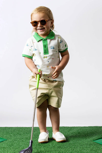 Kids Organic Short Sleeve Golf Polo - Little Caddies