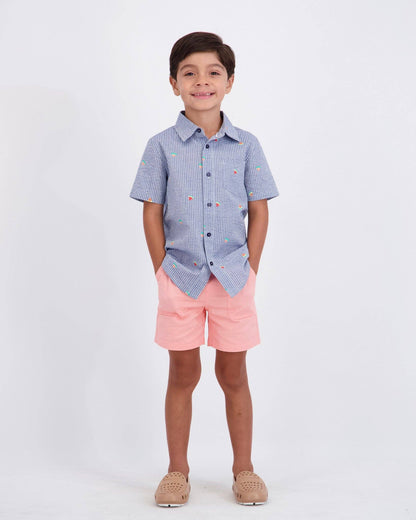 Boys Seersucker Buttondown Set | Watermelon