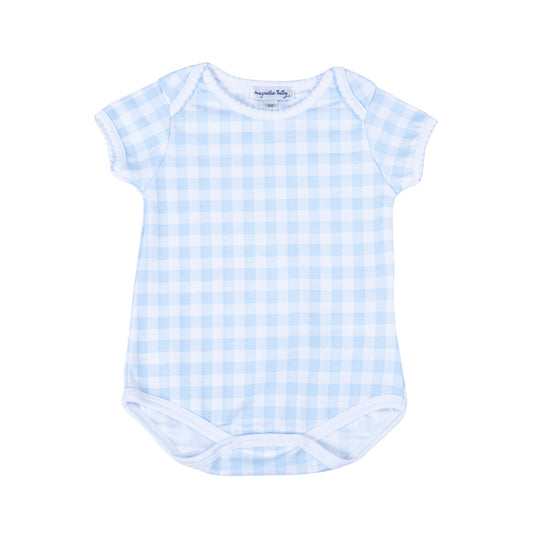 Baby Checks S/S Lap Bodysuit - Blue
