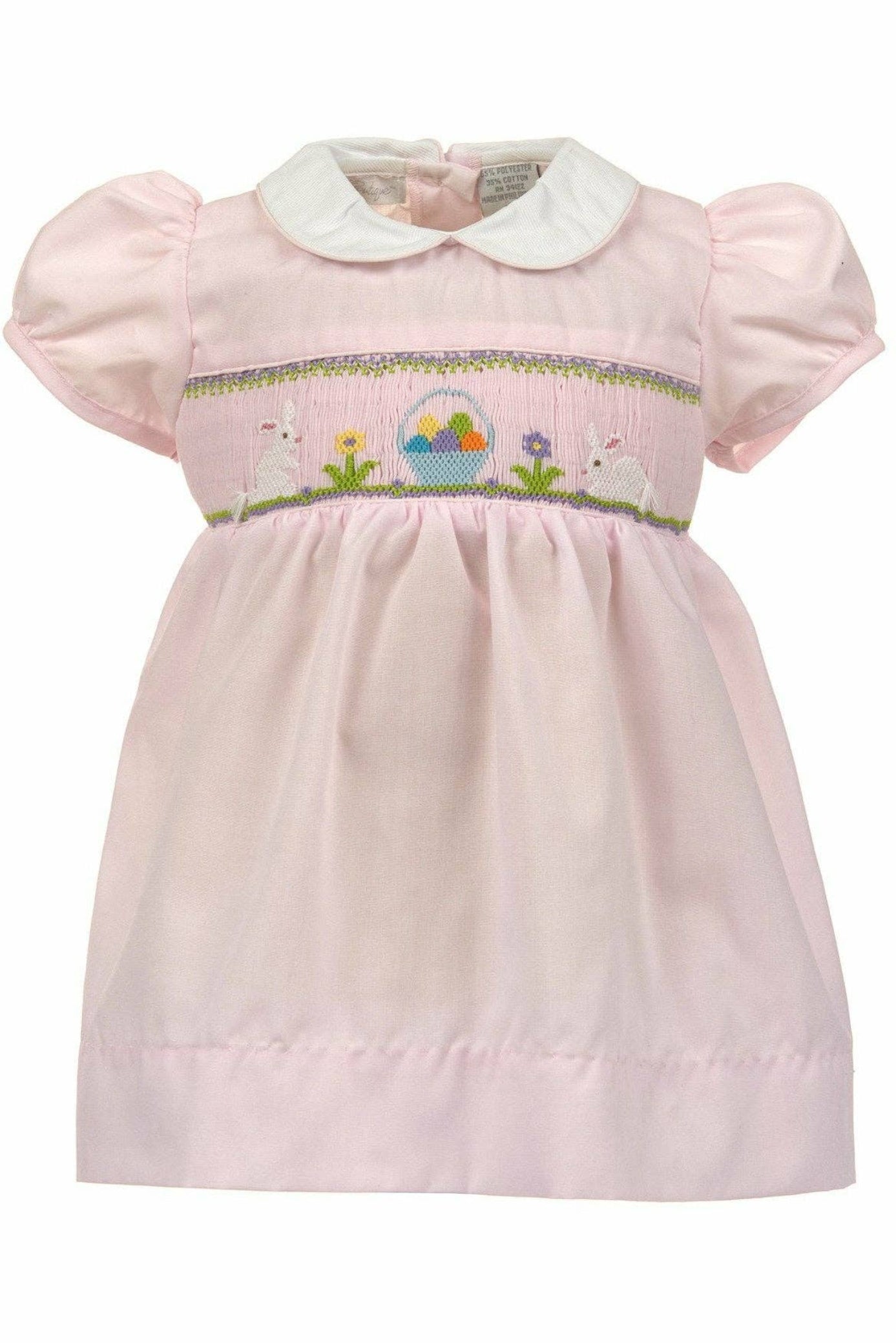 Baby Girls Easter Dress Hand Smocked  Bunnies and Eggs