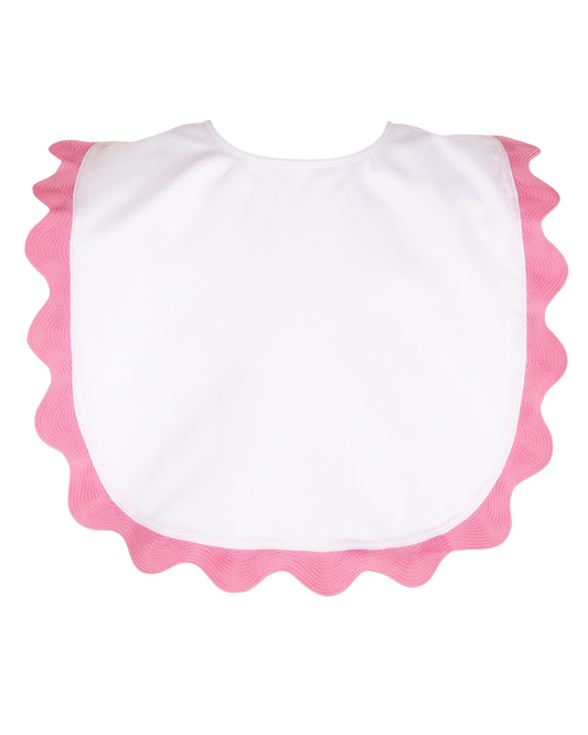 Brooklyn Bib with Pink Ricrac