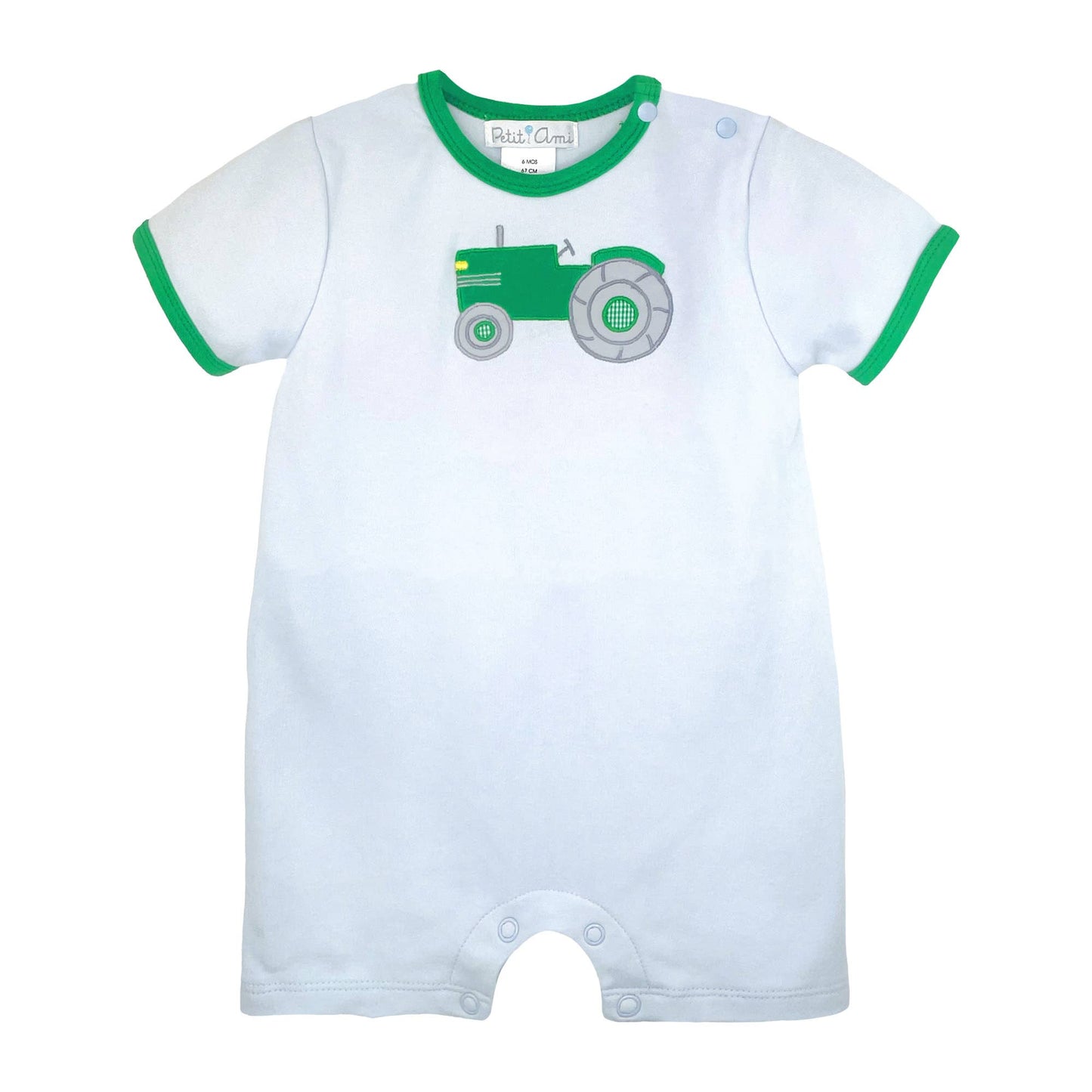 Tractor Applique Knit Romper