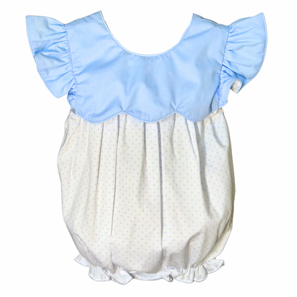 Blue & White Polka Dot Bubble