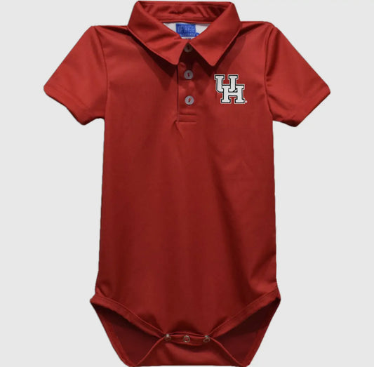 University of Houston Embroidered Knit Polo Onesie
