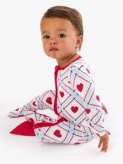 Sweetheart Plaid Footed One Piece Pajama