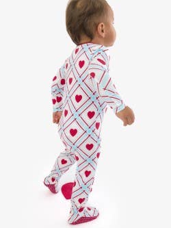 Sweetheart Plaid Footed One Piece Pajama