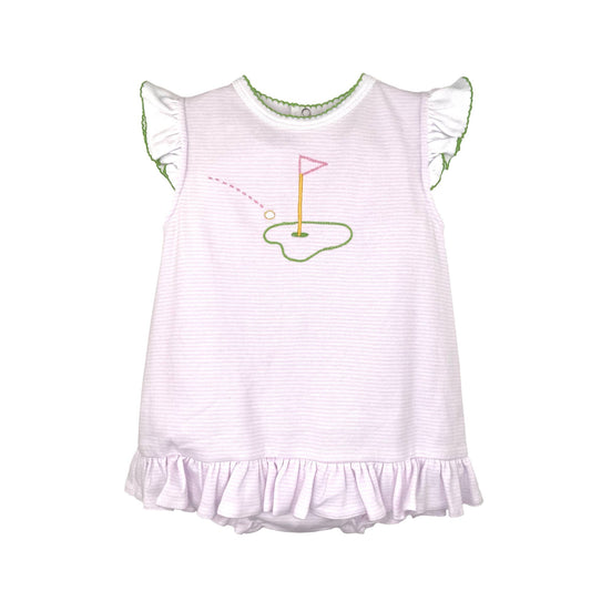 Golf Embroidered Knit Bubble with Angel Wing Sleeves