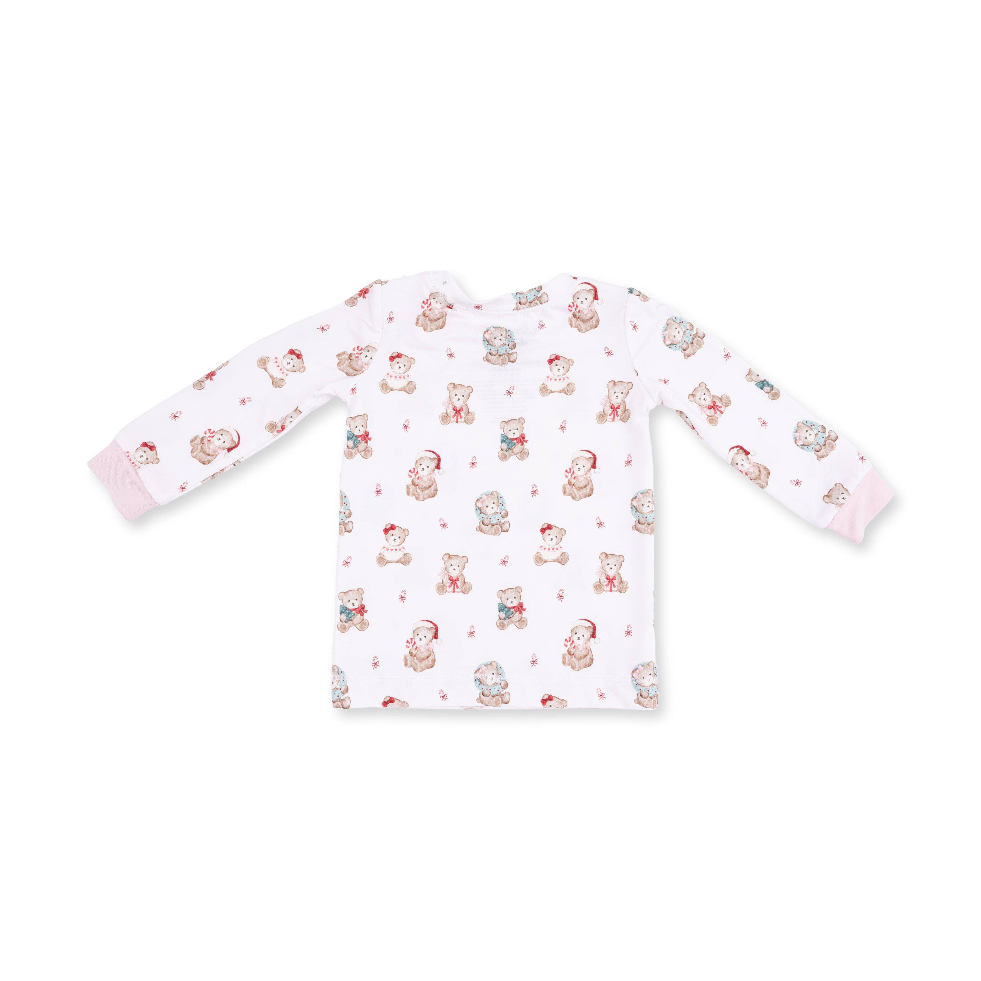 Christmas Teddy Bears Pink - Long Sleeve Loungewear Set