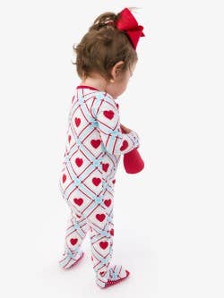 Sweetheart Plaid Footed One Piece Pajama