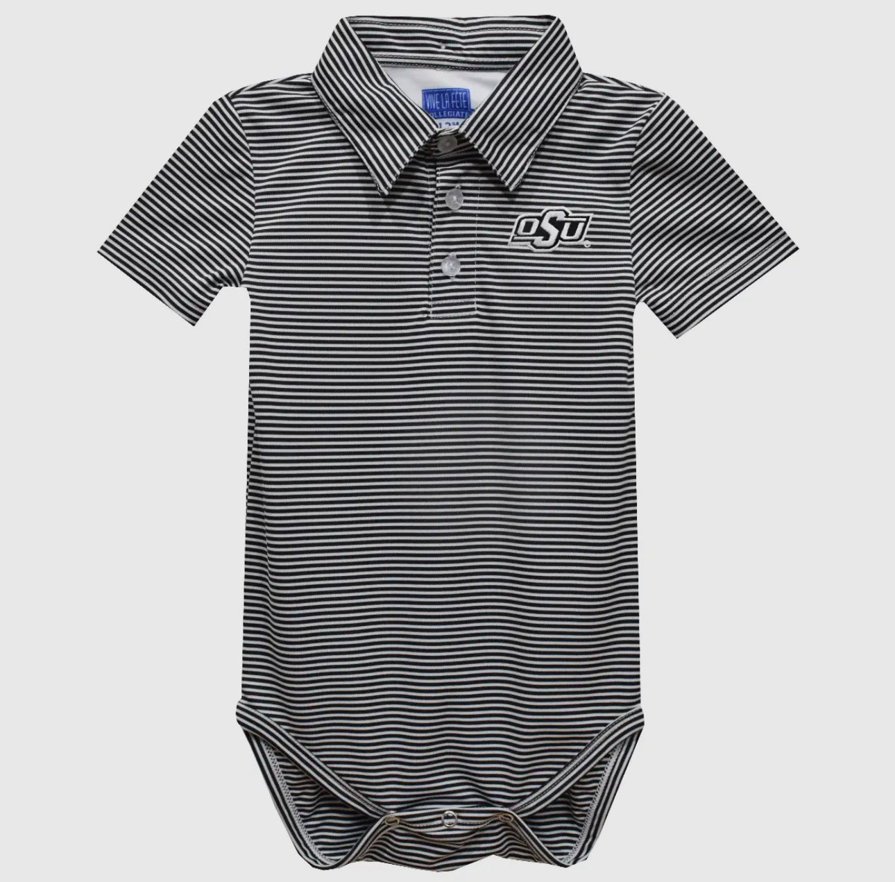OSU Cowboys Embroidered Knit Polo Onesie