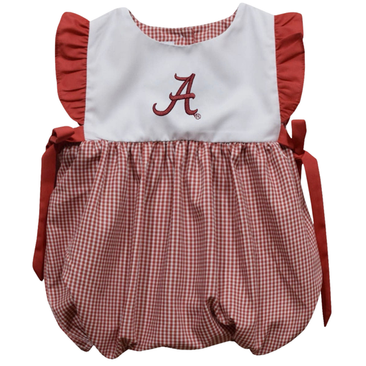 Alabama Embroidered Girl Bubble with Bows
