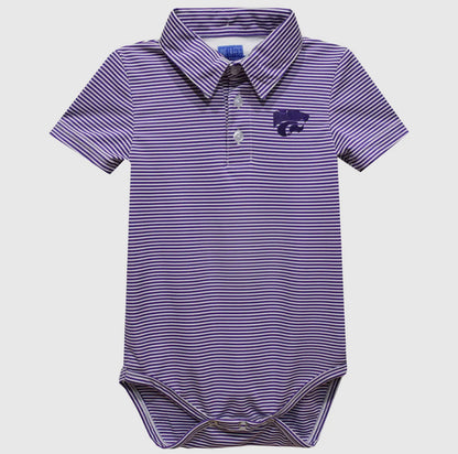 Kansas State Embroidered Knit Polo Onesie
