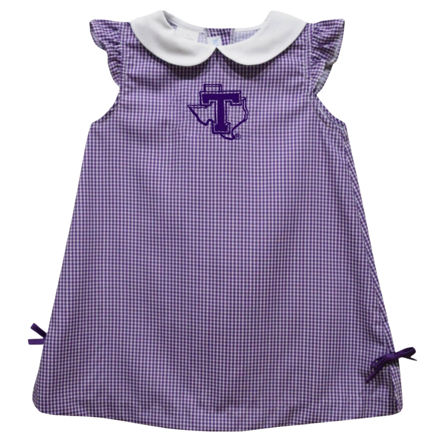 Tarleton Embroidered Gingham A Line Dress