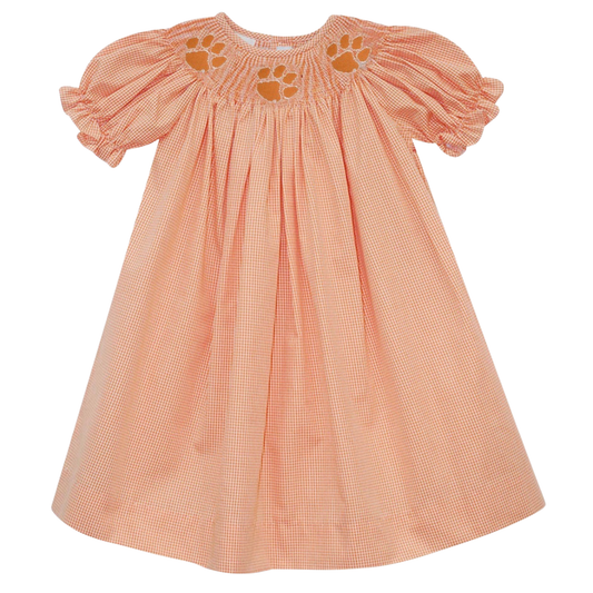 Clemson Orange Kingdom, mocked dress on white background