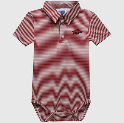 Arkansas Embroidered Knit Polo Onesie