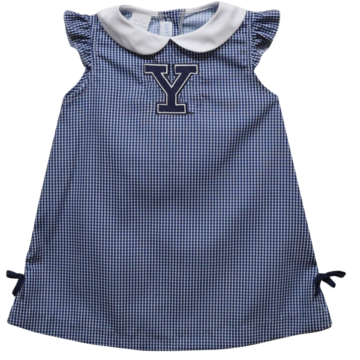 Yale Embroidered Gingham A Line Dress