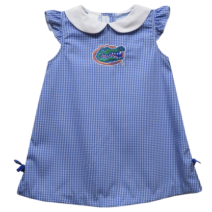 Florida Gators Embroidered Gingham A Line Dress