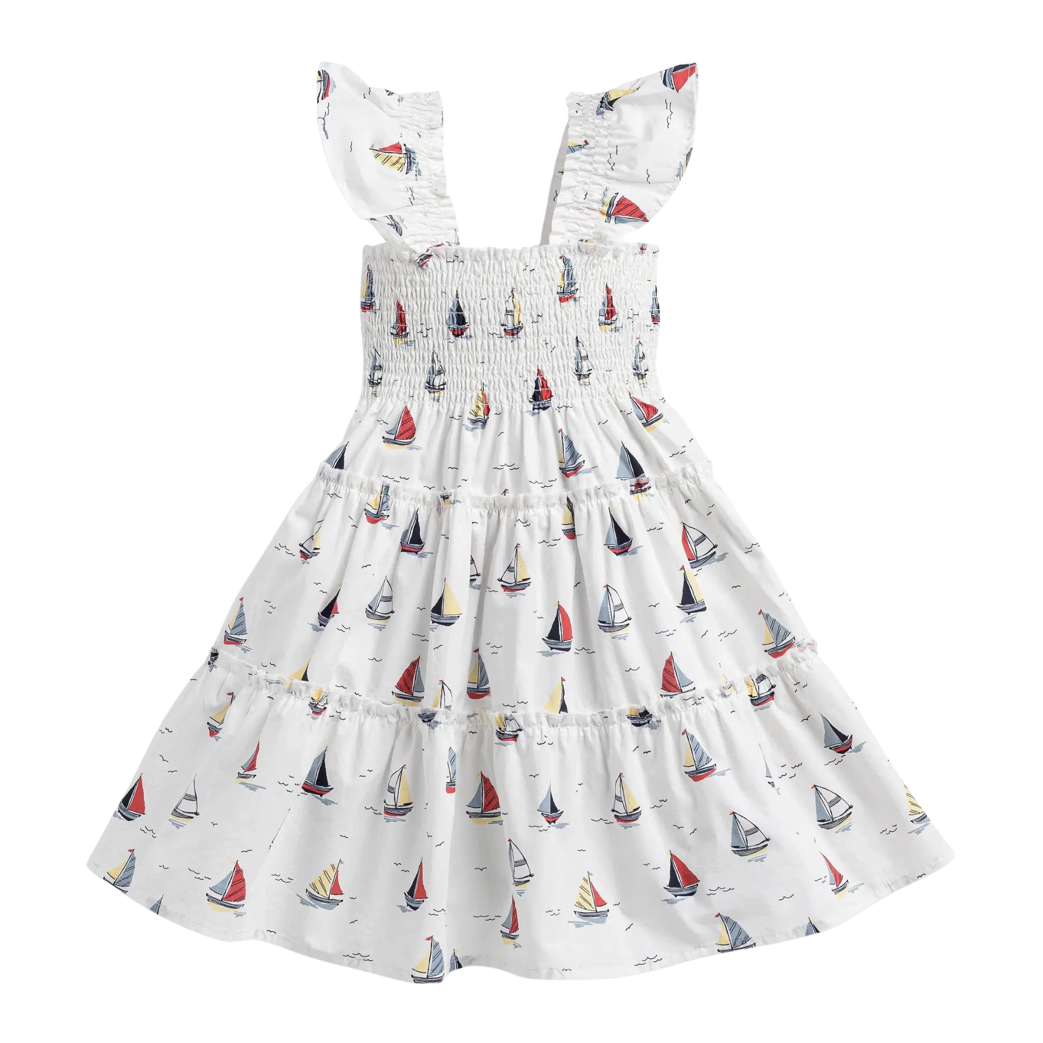 Girls Flutter Sleeve Dress - Little Skippers