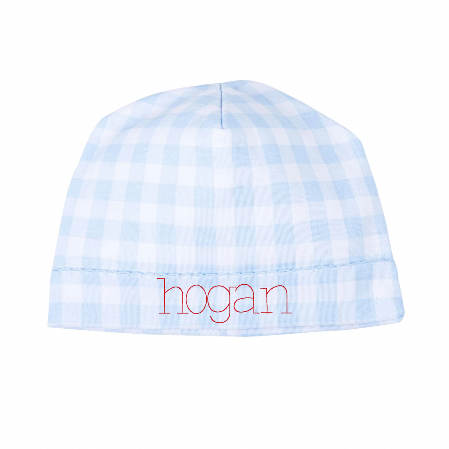 Baby Checks Light Blue Hat