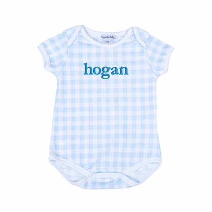 Baby Checks Light Blue Bodysuit