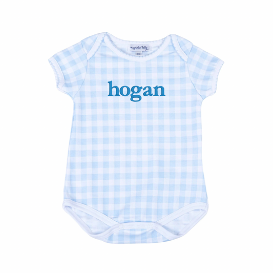 Baby Checks Light Blue Bodysuit