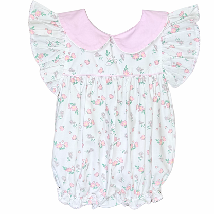 Pink, White & Green Floral Bubble