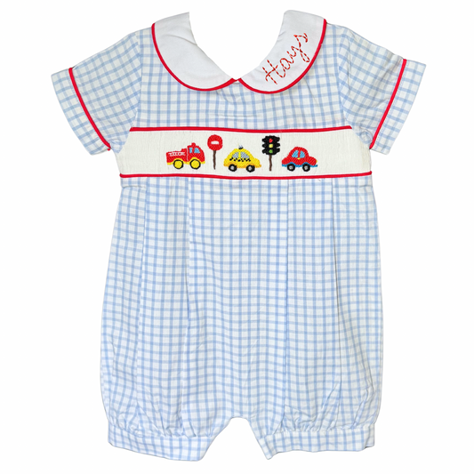 Smocked Car Romper