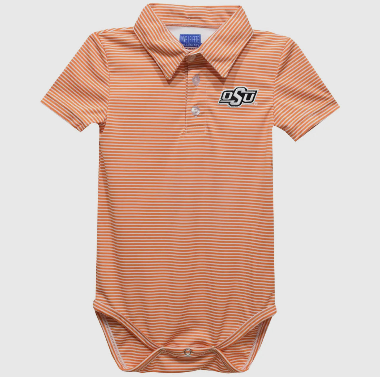 OSU Cowboys Embroidered Knit Polo Onesie