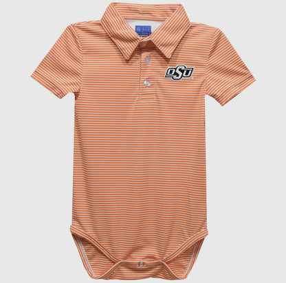 OSU Cowboys Embroidered Knit Polo Onesie