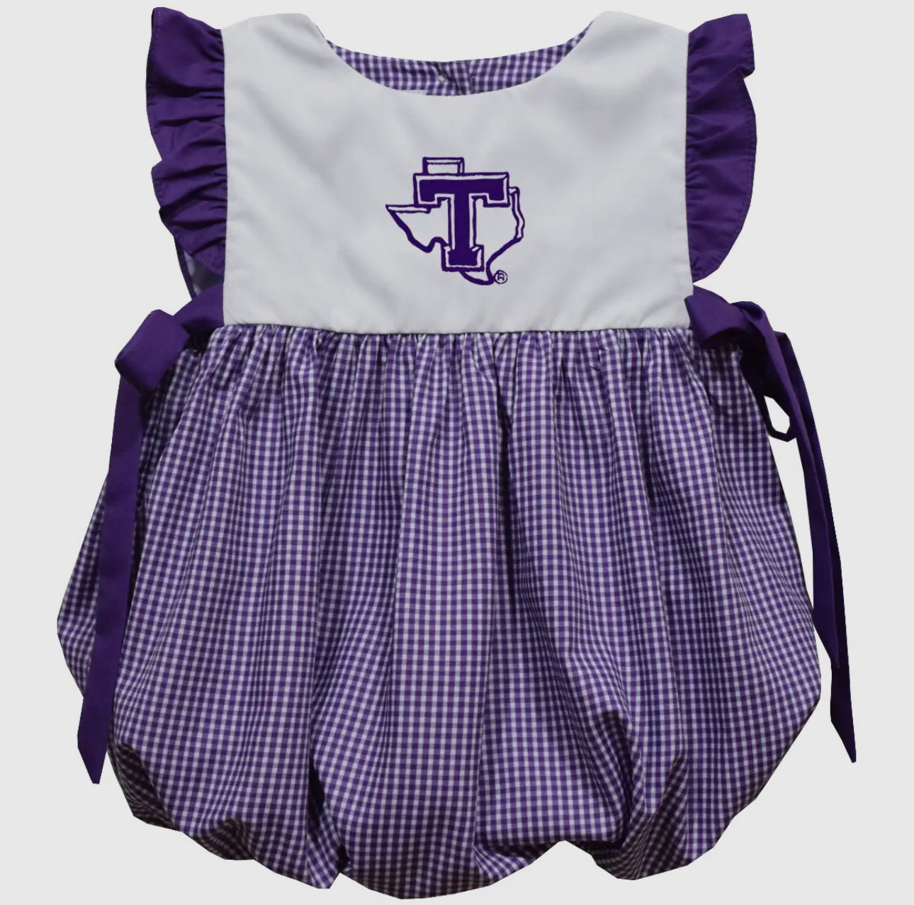 Tarleton State Embroidered Girl Bubble with Bows