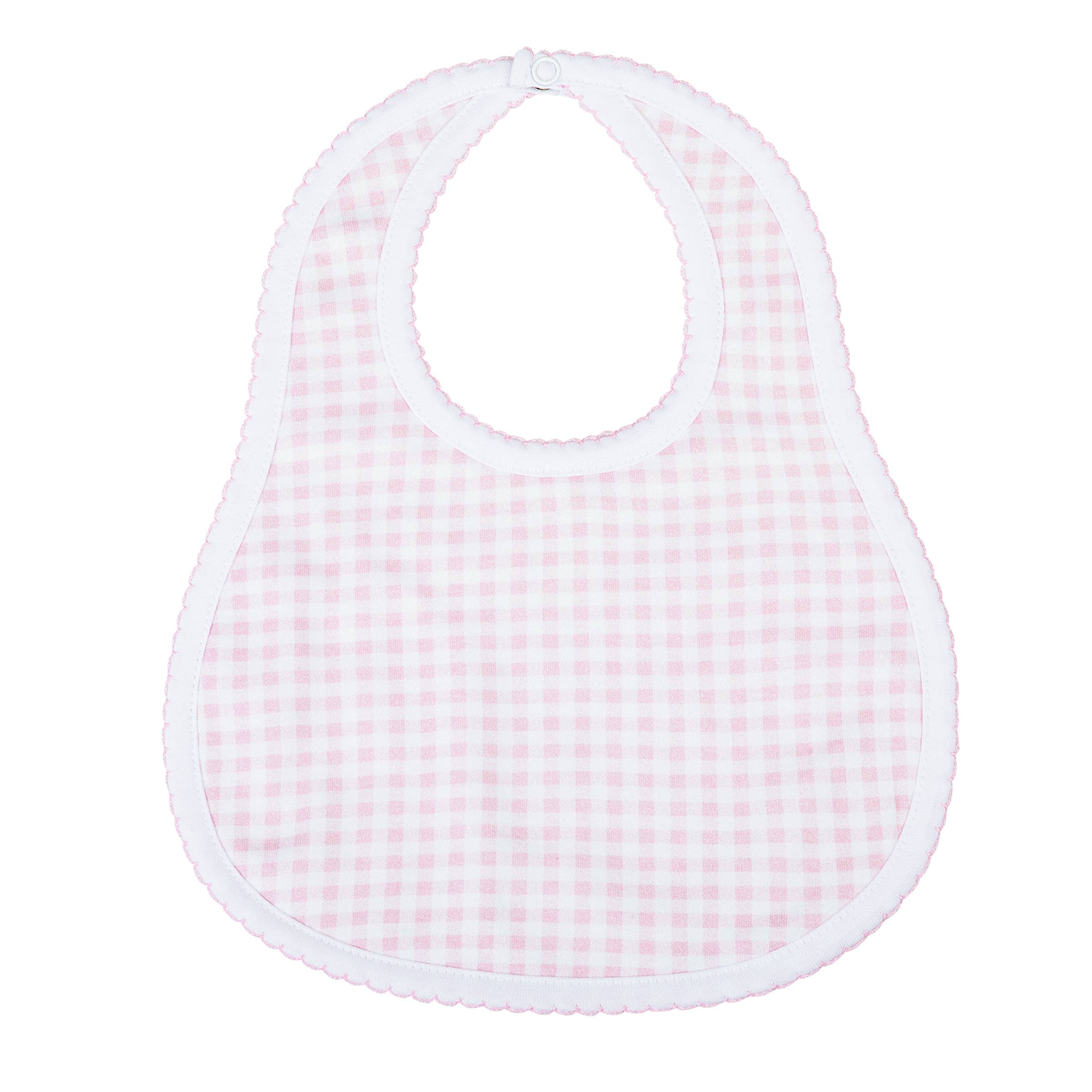 Mini Checks Bib - Pink – Ellie Jane