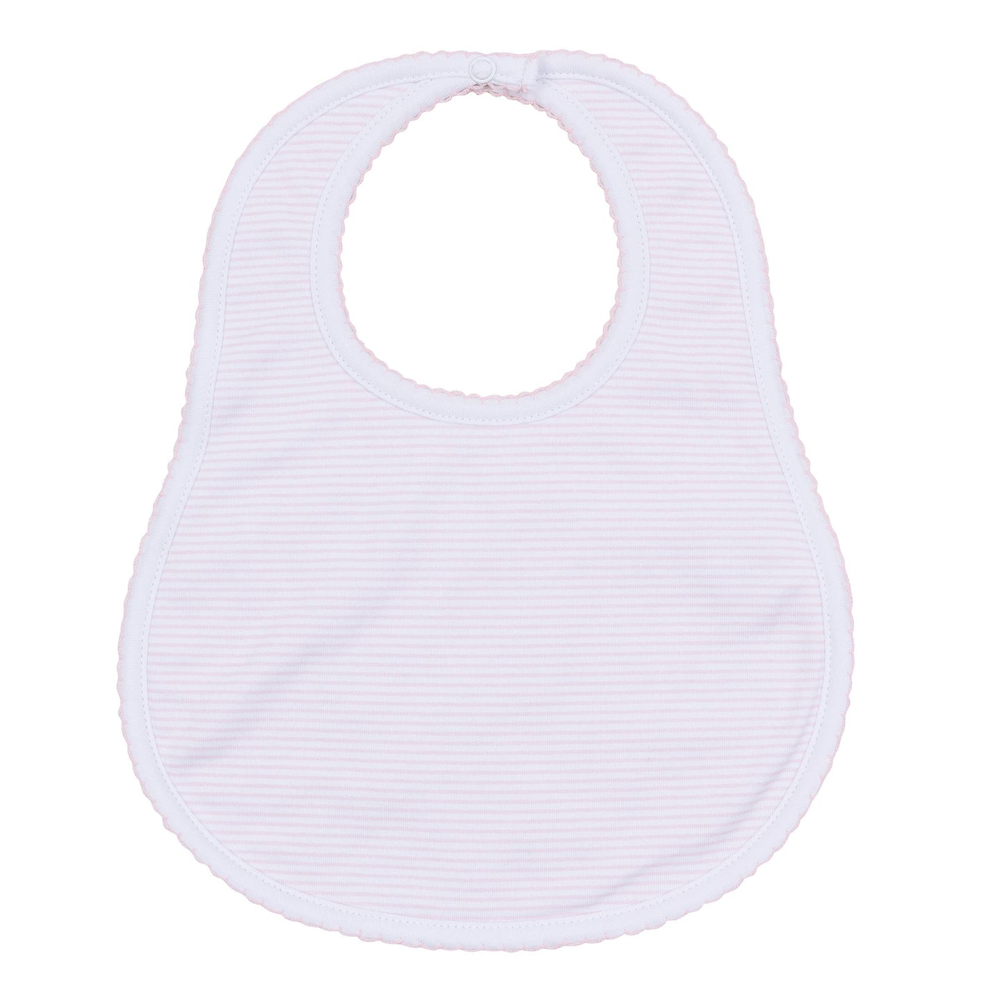 White ribbed baby bib on a white background