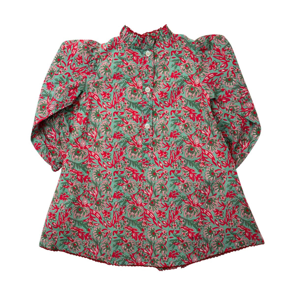 Floral patterned dress on a white background